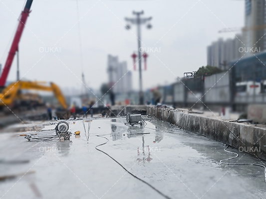 Slag(iron ore) cutting with HF-103DM Ele